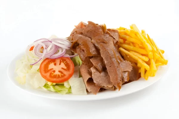 Doner Meat & Chips with Salad