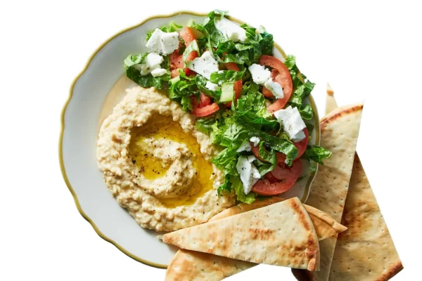 Falafel Humus in Pitta Bread & Salad