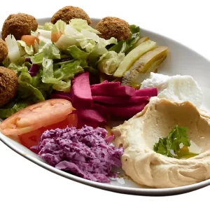 Falafel Humus in Pitta Bread & Salad